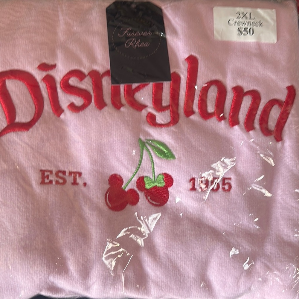 Disneyland Pink Cherry Graphic Sweatshirt